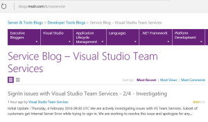 Visual Studio Team Services Blog